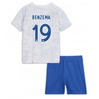 Francuska Karim Benzema #19 Gostujuci Dres za djecu SP 2022 Kratak Rukav (+ Kratke hlače)